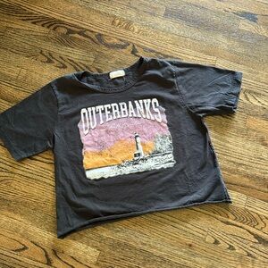 Outerbanks crop shirt - graphic tee - crop tshirt